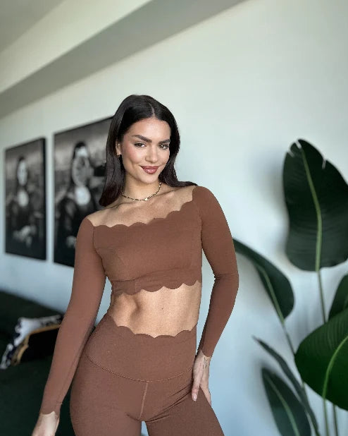 Crush Off Shoulder Long Sleeve Top
