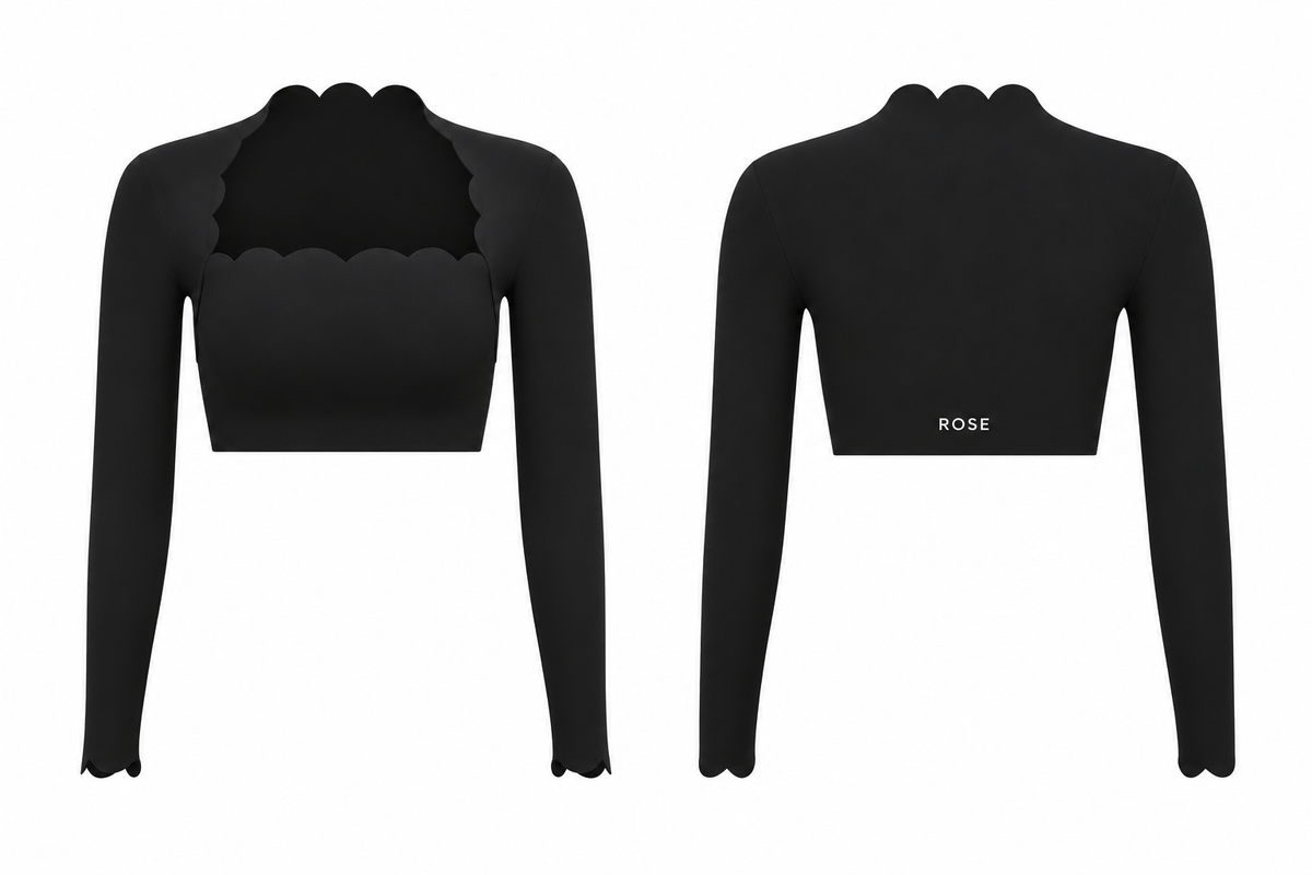 Crush Cropped Long Sleeve Top