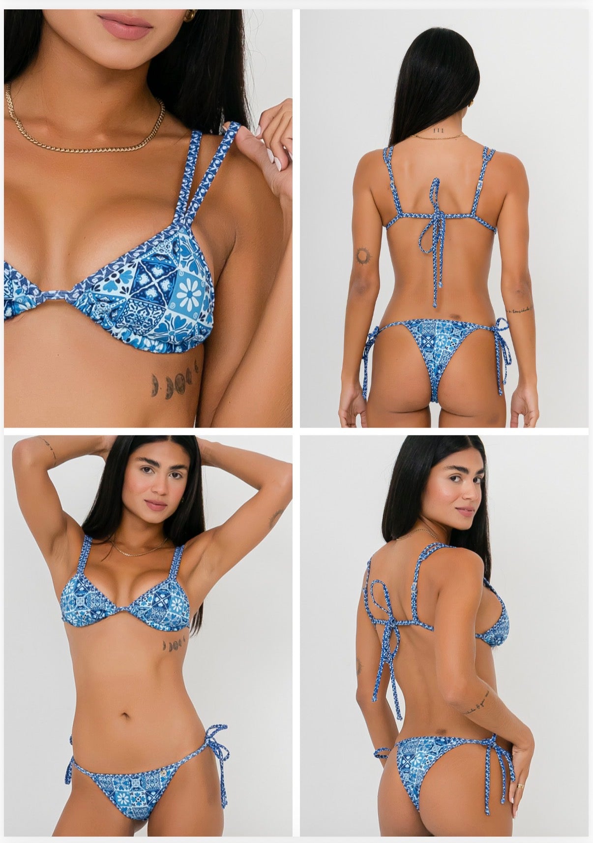 bikini alça dupla mare blue (pré-venda)