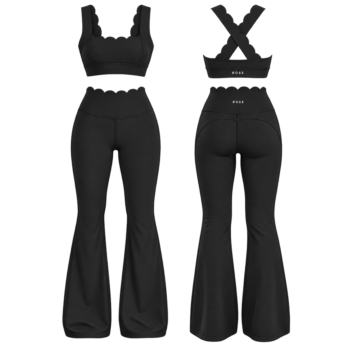 Crush High Waisted Flare Legging