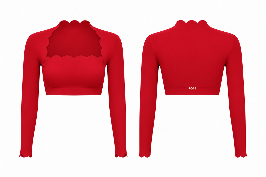Crush Cropped Long Sleeve Top